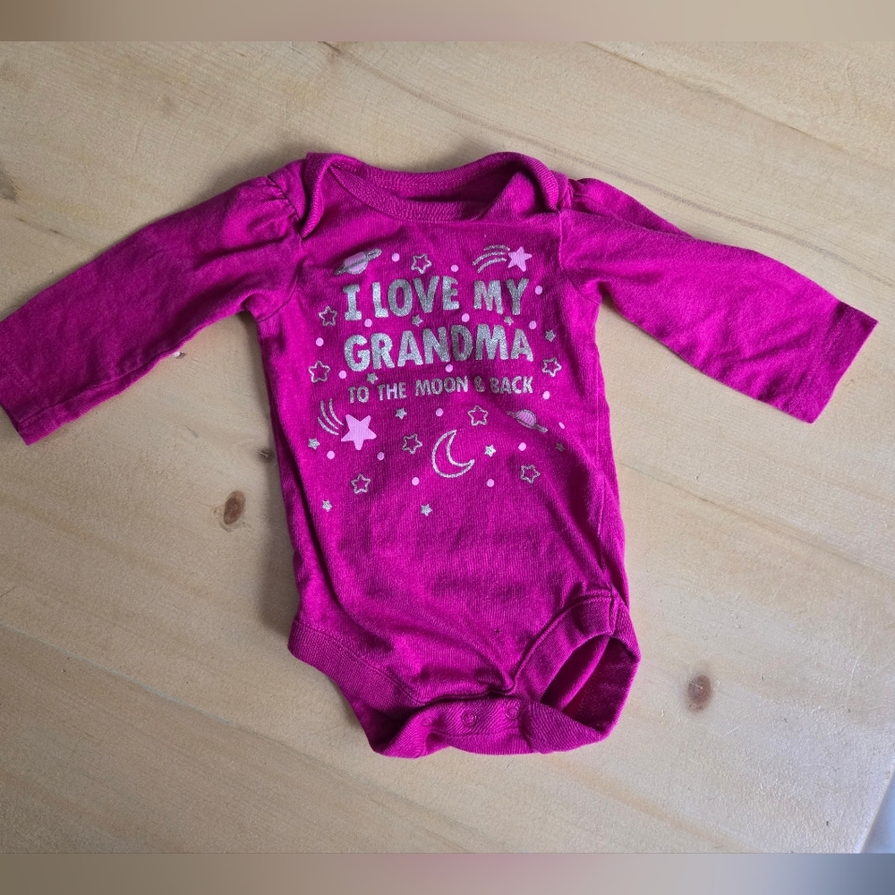 The Children’s Place Pink Grandma Bodysuit 0–3M
